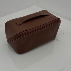BEIS Brown Leather Toiletry Bag